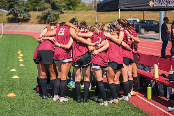 Klamath Community College Lady Badgers Soccer Team in 2025.